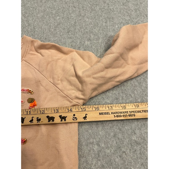 Soft Gallery Chaz Sweatshirt Kids 6Y Sequin Embroidered Flamingo Pullover Peach - Picture 16 of 16